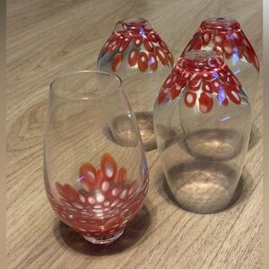 IKEA Stemless Wine Glasses Set Of 4 Retired Style Komedi Johanna Jelinek Holiday